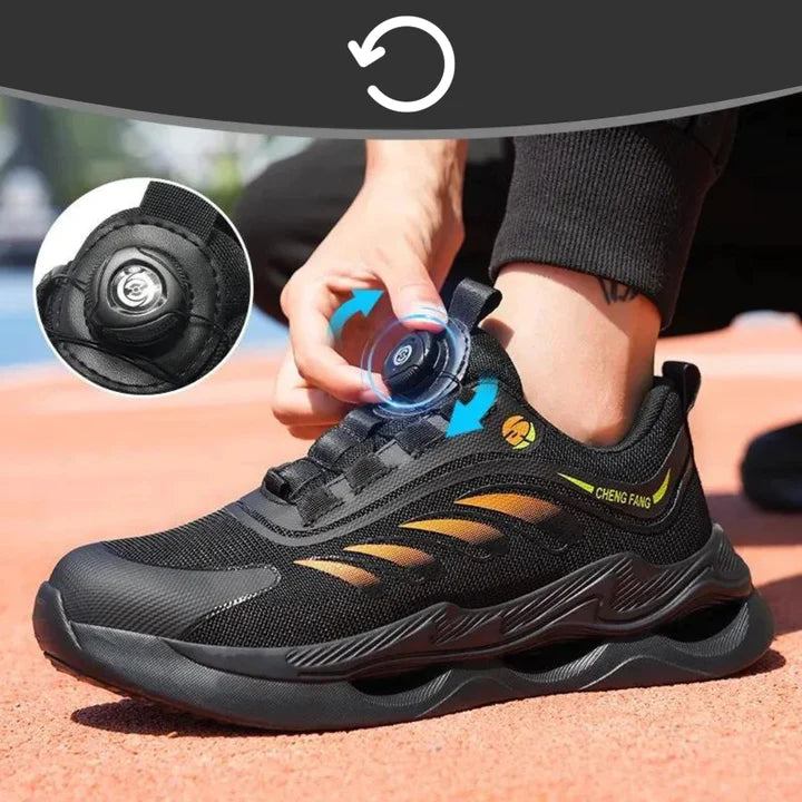 Chaussures de sécurité ultralégères et résistantes à l'usure avec embout en acier-boucle pivotante